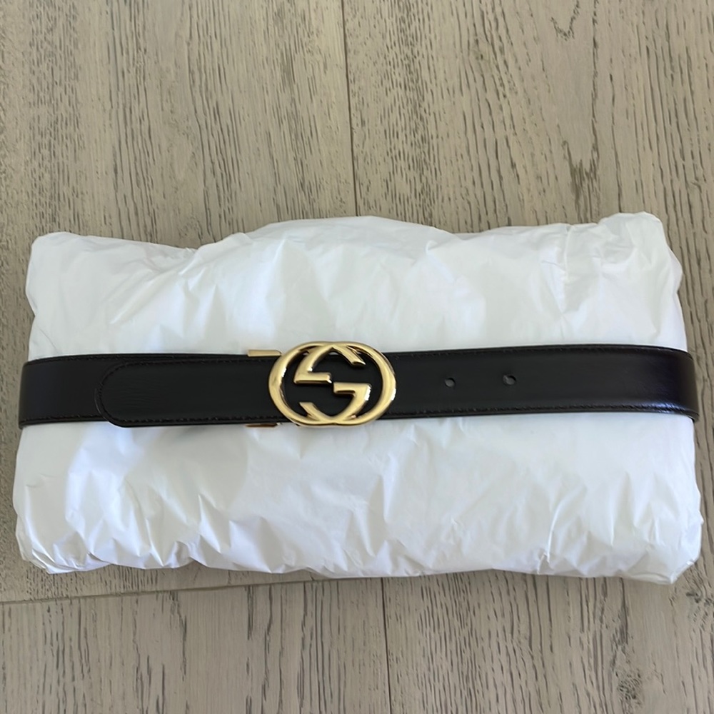 Gucci leather reversible belt (black/brown)
